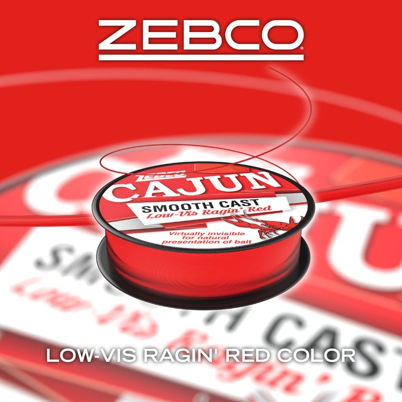 Zebco Cajun Smooth Cast Monofilament Fishing Line, Low-Vis Raginâ€™ Red Quarter Pound Spool, 1,450-Yards, 10-Pound, Virtually Invisible, Natural Presentation - Image 3